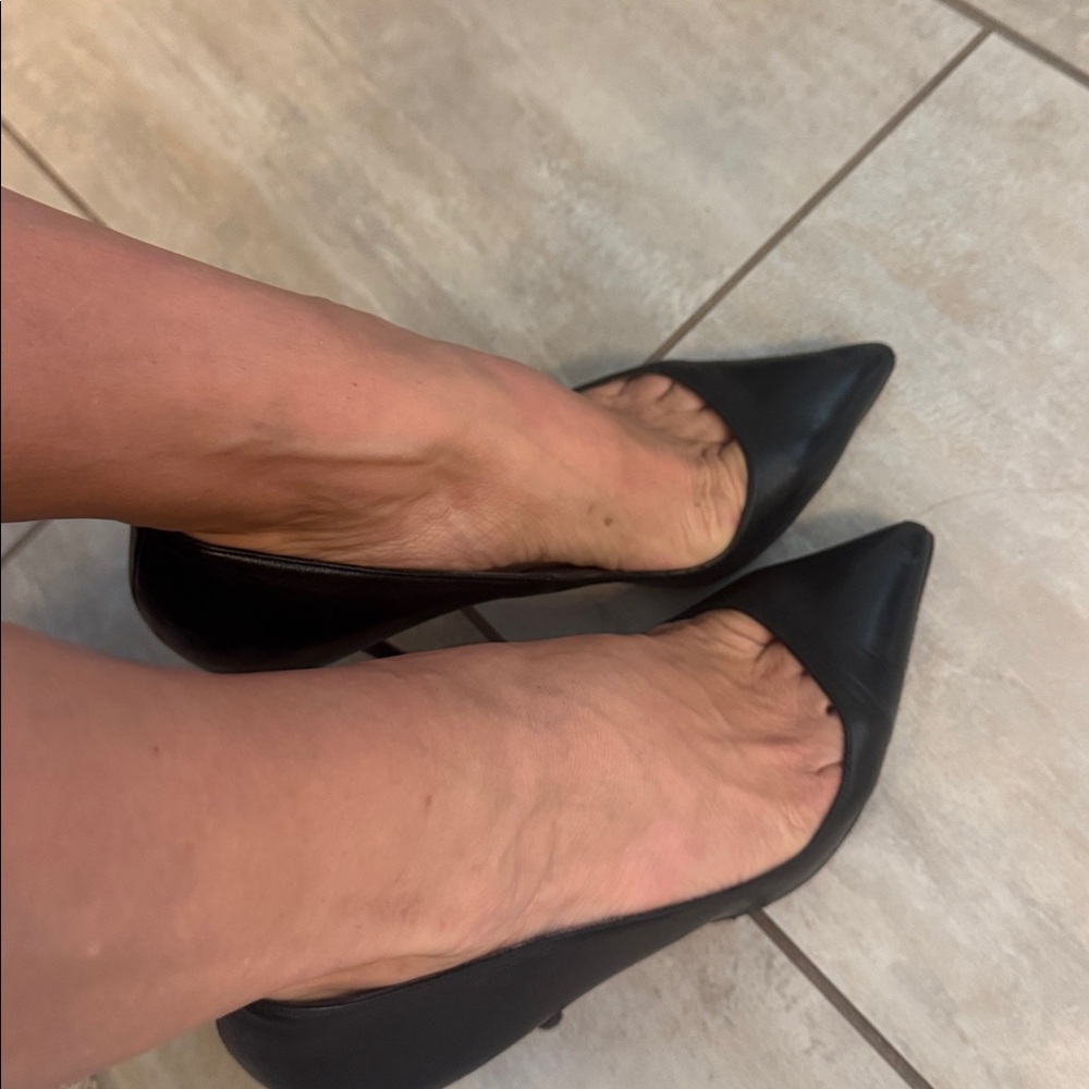 Christian Louboutin Black and Red Heels - Picture 4 of 5